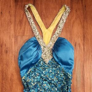 Vintage Y2K Sequin Prom Dress